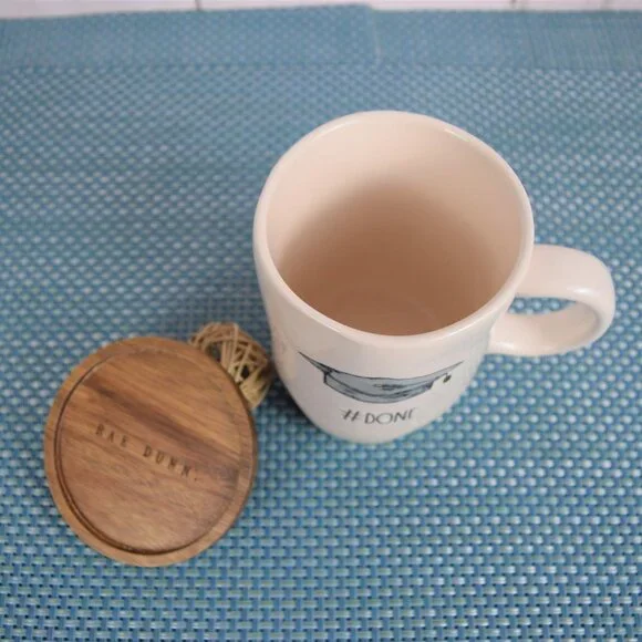 New Rae Dunn Graduation #Done Mug W/ Wood Lid - Picture 4 of 5